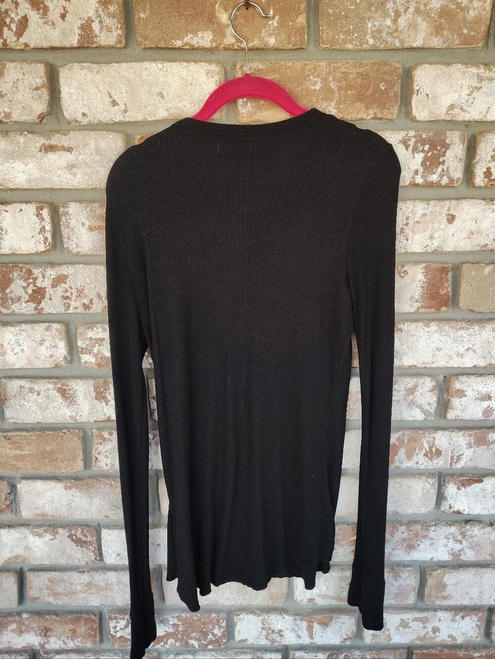 LAUREN MOSHI McKinley Black Thermal Top Crystal Crown Skull Graphic Tee Size L
